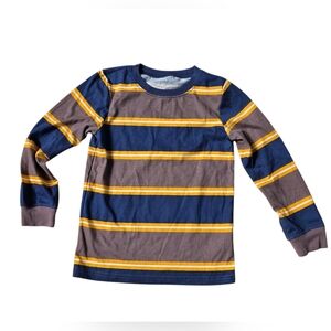 Carter's Kids Long Sleeve Blue & Yellow Striped T Shirt Size 6